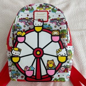 Sanrio Hello Kitty Ferris Wheel Mini Backpack - White, Red, Pink, Yellow